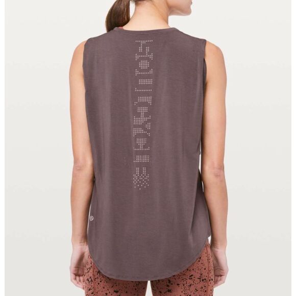Women Lululemon Ride & Reflect Muscle Tank *lululemon X SoulCycle Purple Taupe - Picture 1 of 7